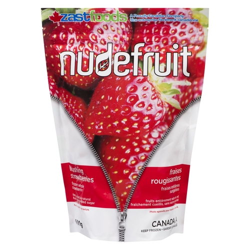 Nudefruit - Blushing Strawberries - Frozen Whole Strawberries 600g, 1 Each