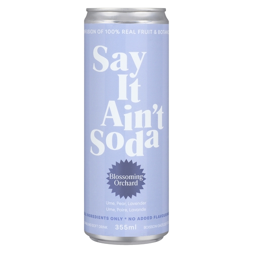 Say It Ain't Soda Sparkling Soft Drink - Blossoming Orchard 355ml, 1 Each
