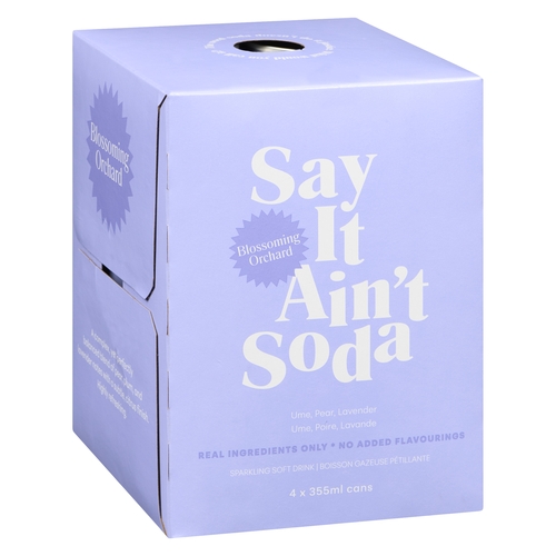 Say It Ain't Soda - Sparkling Soft Drink - Blossoming Orchard 4/355ml, 1 Each