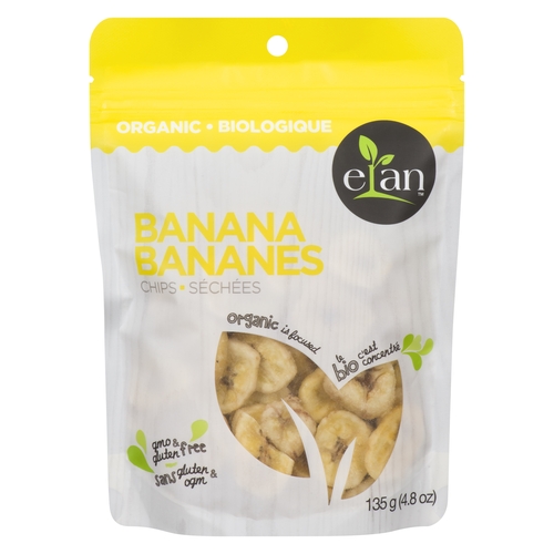 Elan - Organic Banana Chips 135g, 1 Each