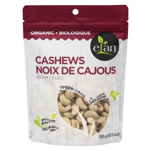 Elan - Organic Cashews - Raw 185g, 1 Each