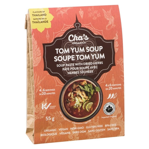 Cha's Organics - Tom Yum Soup Paste with Dried Herbs 55g, 1 Each