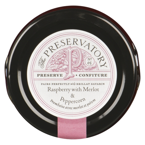 The Preservatory Artisinal Preserves - Raspberry with Merlot & Peppercorn 110g, 1 Each