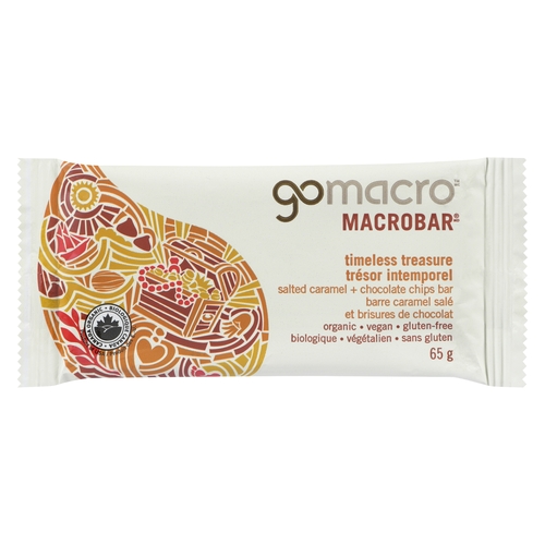 GoMacro - Organic Macrobar - Salted Caramel + Chocolate Chips 65g, 1 Each