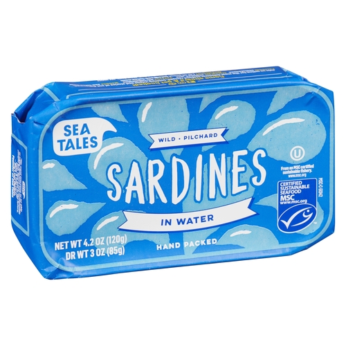 Sea Tales - Sardines in Water 120g, 1 Each