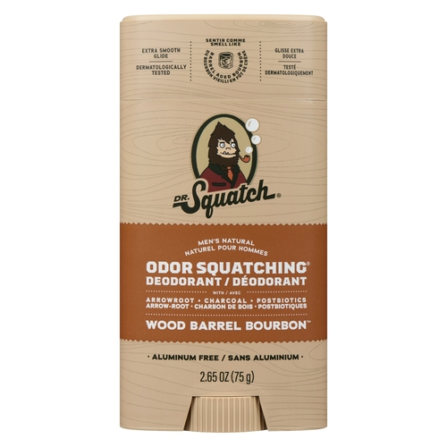 Dr. Squatch - Men's Natural Order Squatching Deodorant - Wood Barrel Bourbon, 1 Each