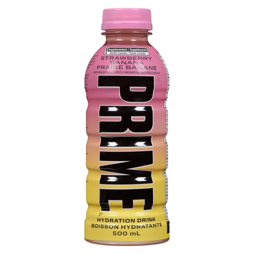 Prime Hydration Drink - Strawberry Banana 500ml, 1 Each