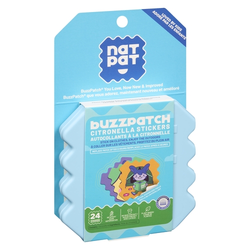 NATPAT Citronella Buzzpatch Stickers 24s, 1 Each
