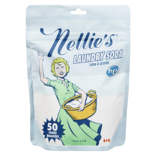 Nellie's - All-Natural Laundry Soda Powder 50 Loads 726g, 1 Each