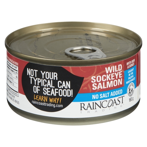 Raincoast Trading - Wild Sockeye Salmon - No Salt Added 160g, 1 Each