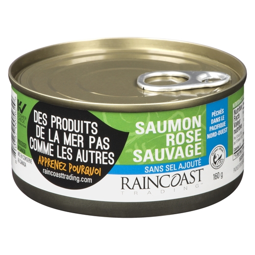 Raincoast Trading - Wild Pink Salmon - No Salt Added 160g, 1 Each