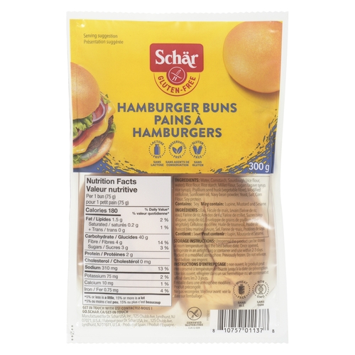 Schar - Gluten Free Hamburger Buns 300g