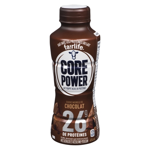 Core Power - High Protein Milk Shake - Chocolate - 26g Protein - 1% m.f. 414ml, 1 Each