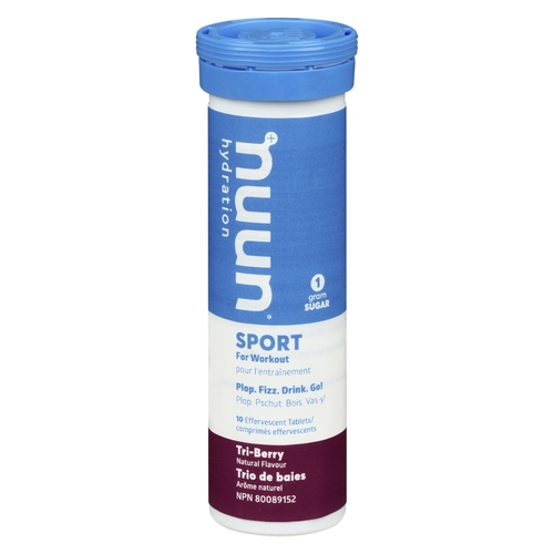 Nuun Hydration - Sport For Workout  Effervescent Tablets - Tri-Berry 10's 55g, 1 Each