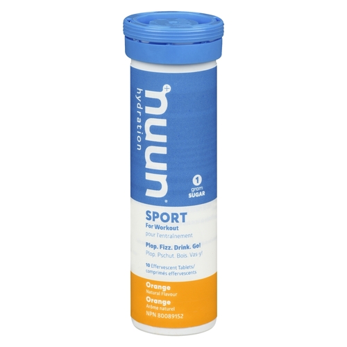 Nuun Hydration - Sport For Workout Effervescent Tablets - Orange 10's 55g, 1 Each