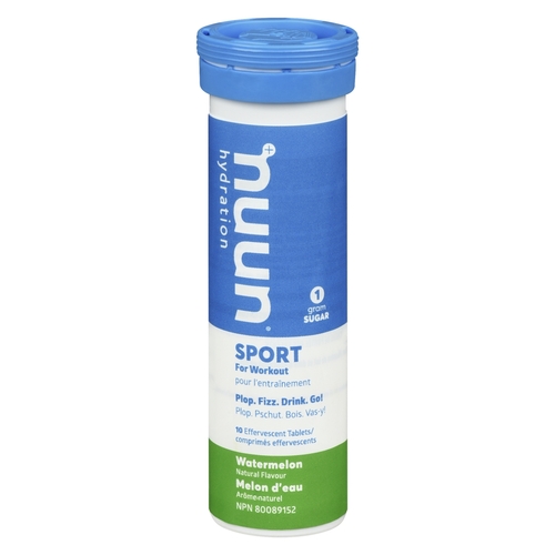 Nuun Hydration - Sport Caffeine For Workout Effervescent Tablets - Watermelon 10's 53g, 1 Each