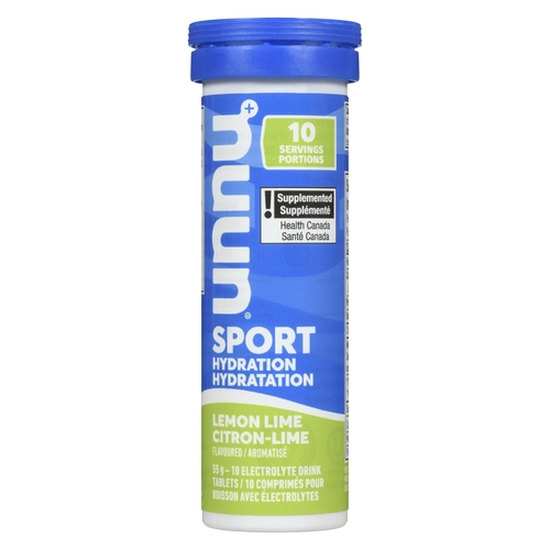 Nuun Sport Hydration Electrolyte Drink Tablets - Lemon Lime 10's 55g, 1 Each