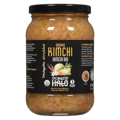 Ocean’s Halo Organic Shredded Kimchi 480ml, 1 Each
