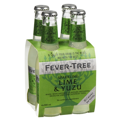 Fever-Tree - Sparkling Lime & Yuzu 4/200ml, 1 Each