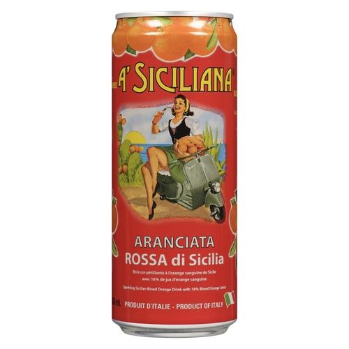 A' Siciliana Sparkling Sicilian Blood Orange Drink with 16% Blood Orange Juice 330ml, 1 Each