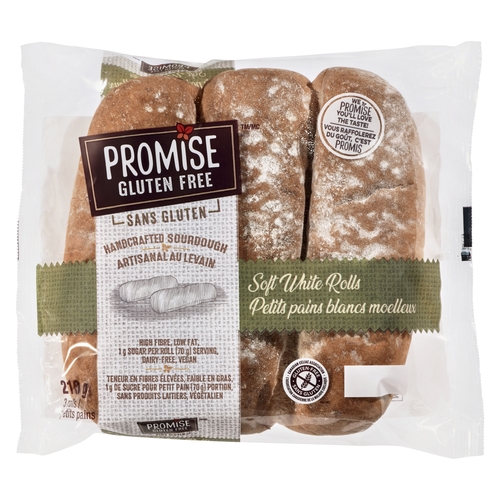 Promise - Gluten Free Rolls - Sourdough Soft White 3's 210g