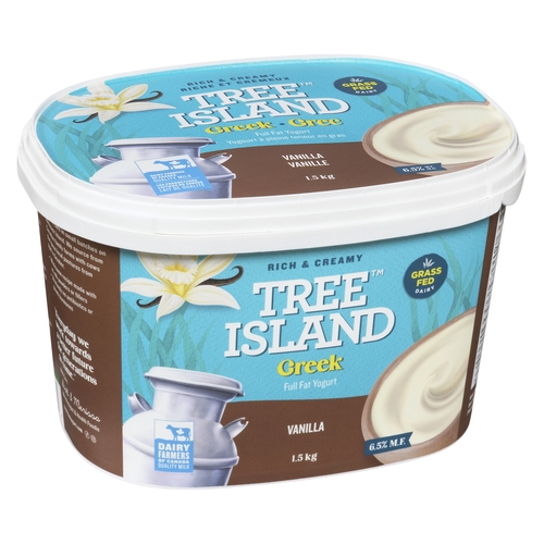 Tree Island - Gourmet Grass-Fed Greek Yogurt - Vanilla 6.5% m.f. 1.5kg