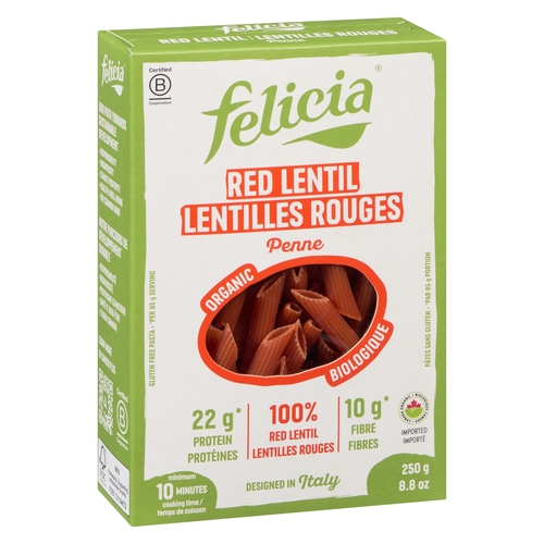Felicia Organic Gluten Free Pasta - Red Lentil Penne 250g, 1 Each