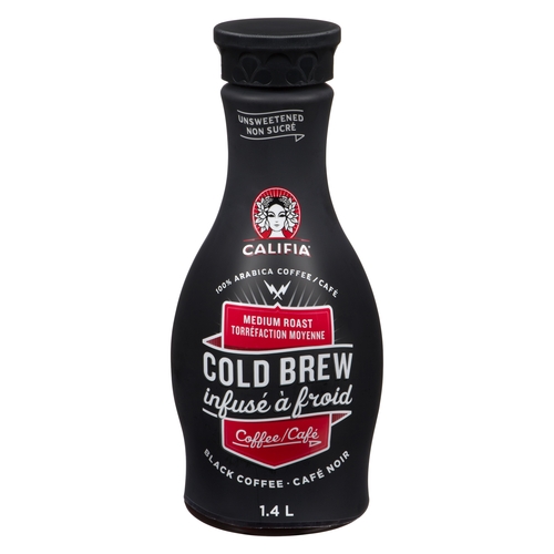 Califia Farms - Cold Brew Coffee - Pure Black - Unsweetened 1.4l, 1 Each