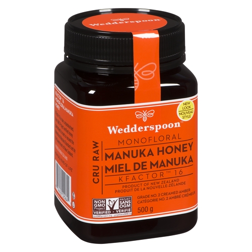 Wedderspoon - Raw Manuka Honey - KFactor 16 - Monofloral 500g, 1 Each