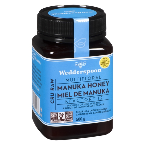 Wedderspoon - Raw Manuka Honey - KFactor 12+ - Multifloral 500g, 1 Each