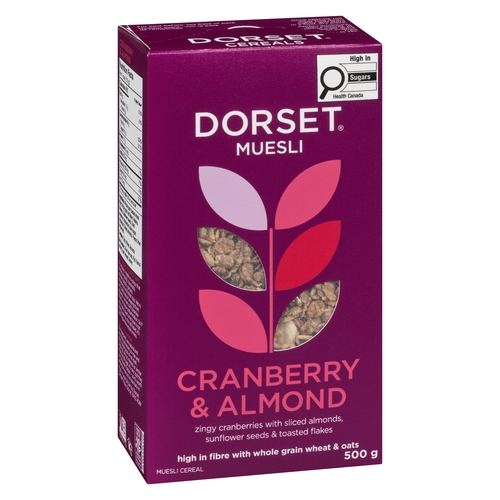 Dorset Muesli Cereal - Cranberry & Almond 500g, 1 Each