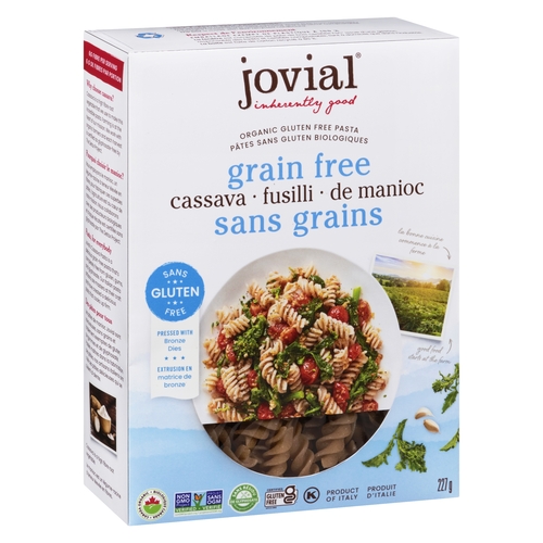 Jovial - Organic Grain Free, Gluten Free Pasta - Cassava Fusilli 227g, 1 Each