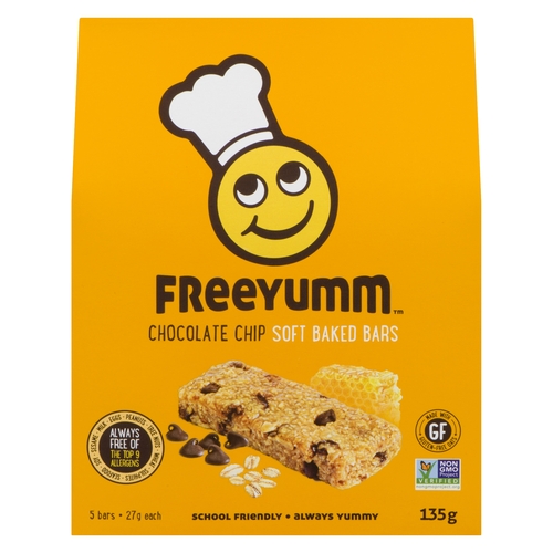 Freeyumm - Soft Baked Bars - Chocolate Chip 5/27g