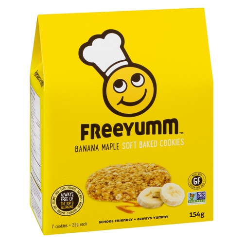 Freeyumm - Soft Baked Cookies - Banana Maple 7's 154g