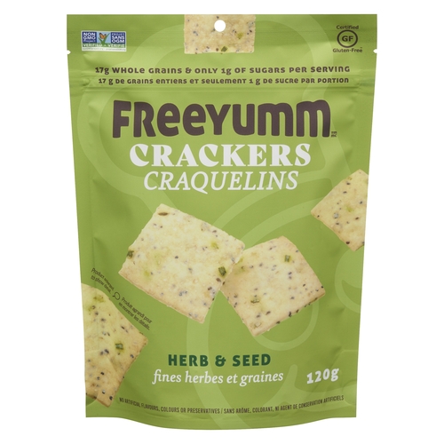 Freeyumm - Crackers - Herb & Seed 120g, 1 Each