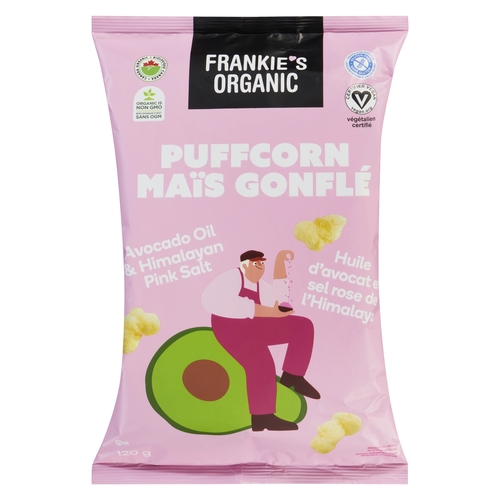 Frankie's - Organic Puffcorn - Avocado Oil & Himalayan Pink Salt 120g