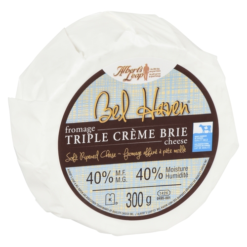 Albert's Leap - Brie Cheese - Bel Haven Triple Cream 300g, 1 Each