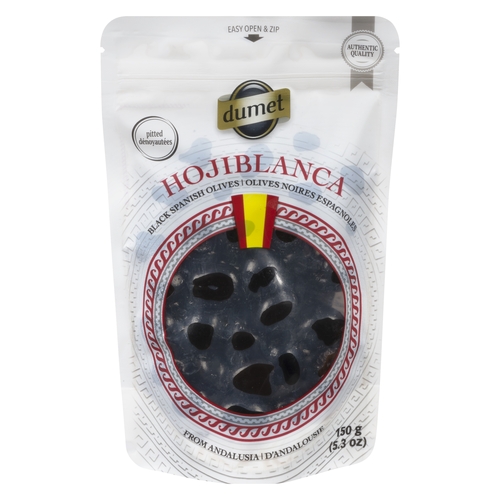 Dumet Hojiblanca Black Spanish Olives 150g, 1 Each