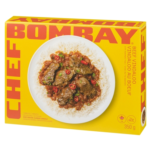 Chef Bombay - Beef Vindaloo with Basmati Rice - Medium Spice 350g
