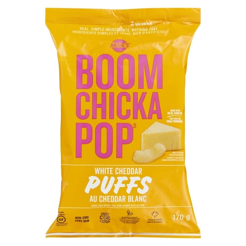 Angie's - Boom Chicka Pop - White Cheddar Puffs 170g, 1 Each