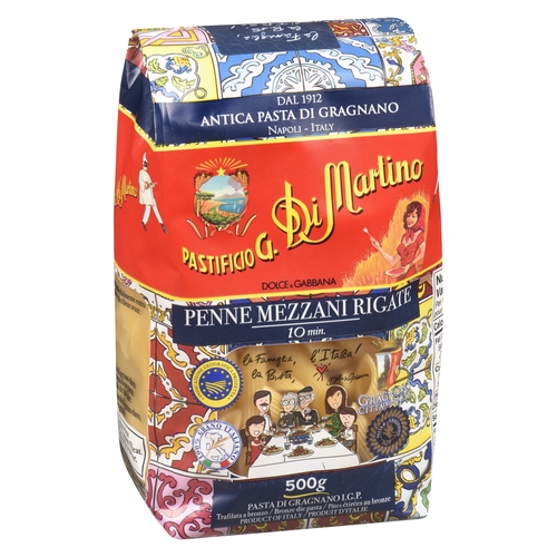 Pastificio G. Di Martino - Bronze Die Pasta - Penne Mezzani Rigate 500g, 1 Each