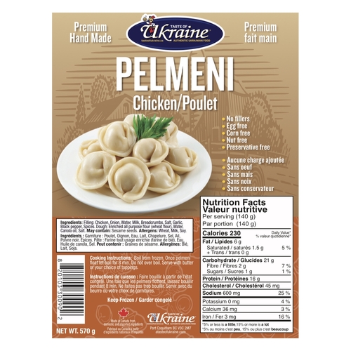 Taste of Ukraine - Pelmeni - Chicken 570g, 1 Each