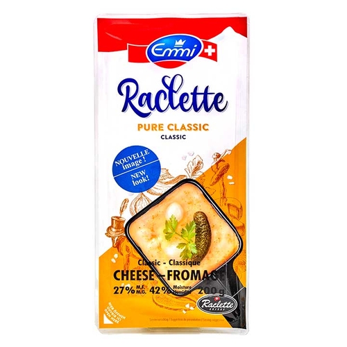 Emmi - Raclette Cheese Slices - Pure Classic 200g, 1 Each