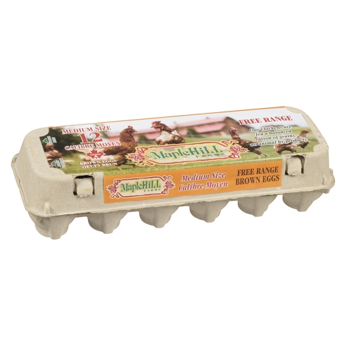 Maple Hill Farms - Free Range Brown Eggs - Medium 12pk