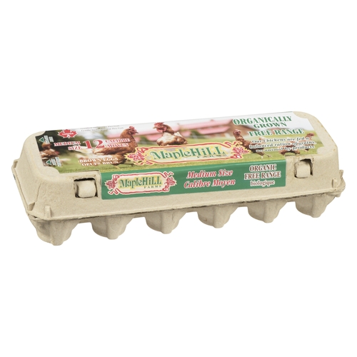 Maple Hill Farms - Organic Free Range Brown Eggs - Medium 12pk, 1 Each