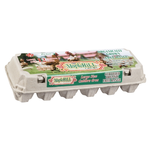 Maple Hill Farms - Organic Free Range Brown Eggs - Large 12pk, 1 Each