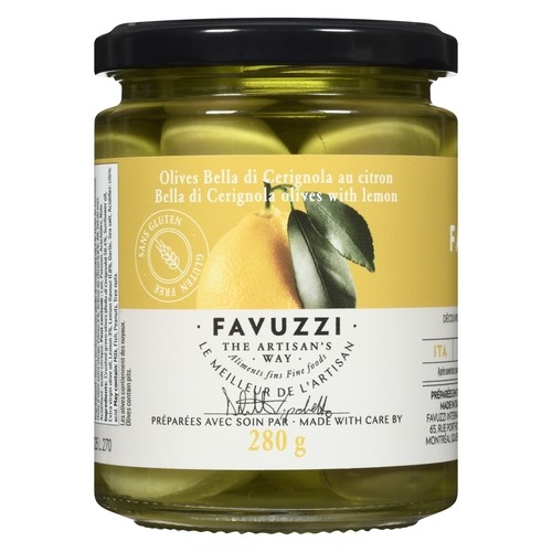 Favuzzi - Bella di Cerignola Olives with Lemon 280g, 1 Each