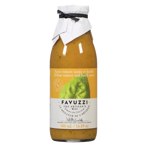 Favuzzi - Yellow Tomato & Basil Sauce 480ml, 1 Each
