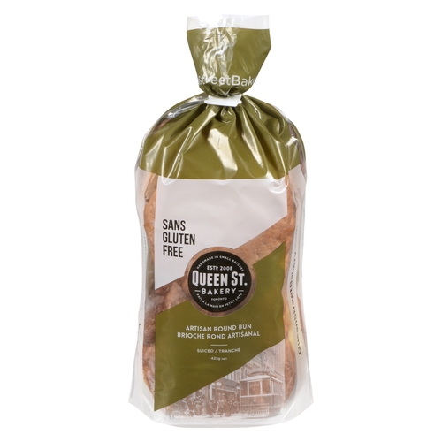 Queen Street Bakery - Artisan Round Sliced Bun - Gluten Free 425g, 1 Each