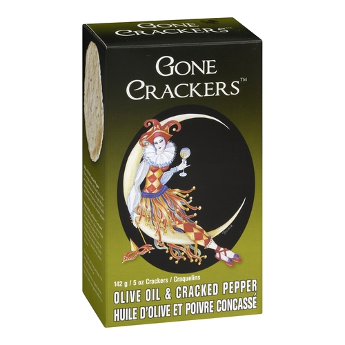 Gone Crackers - Olive Oil & Cracked Pepper 142g, 1 Each